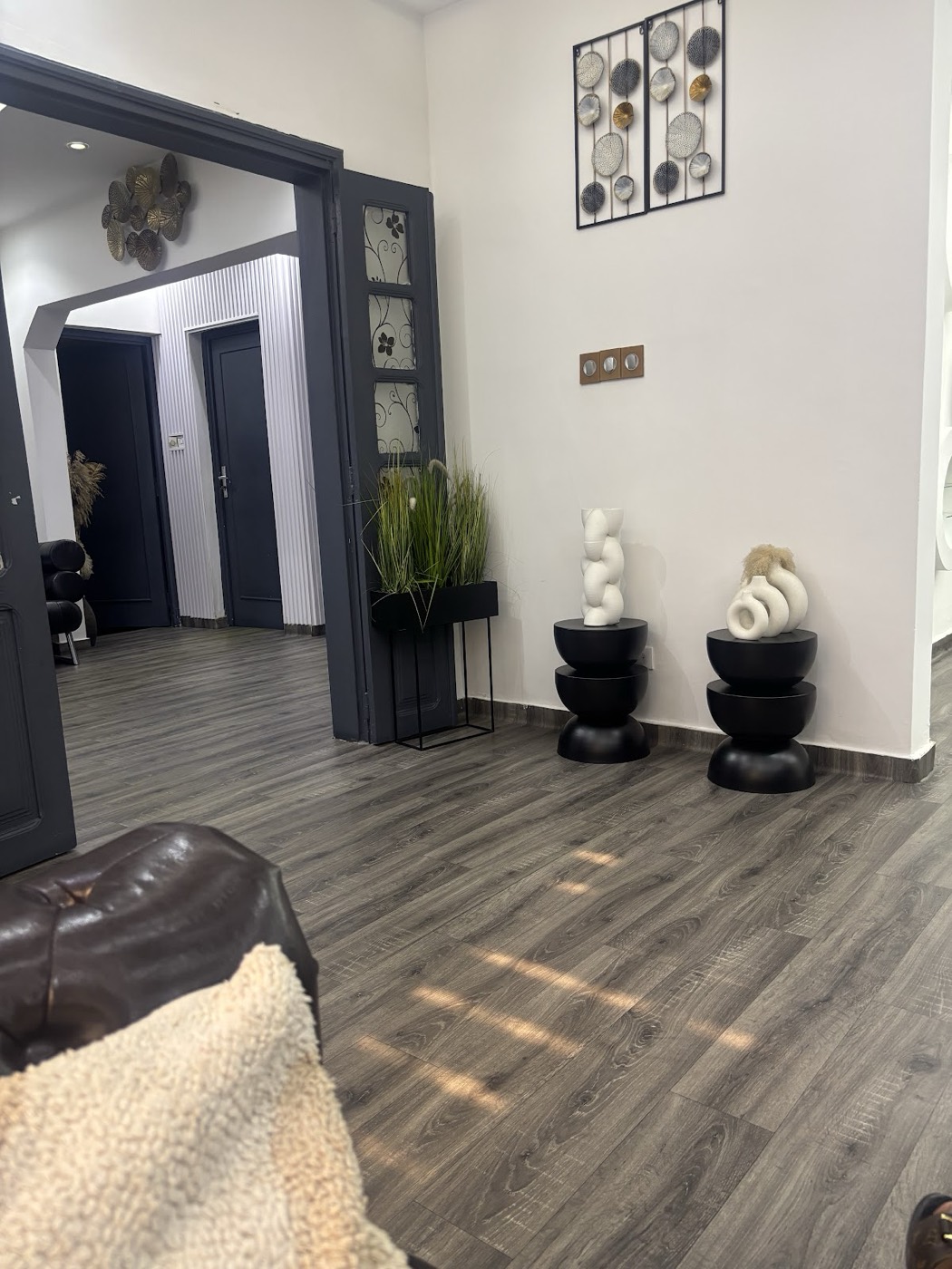 Le couloir vers les cabines